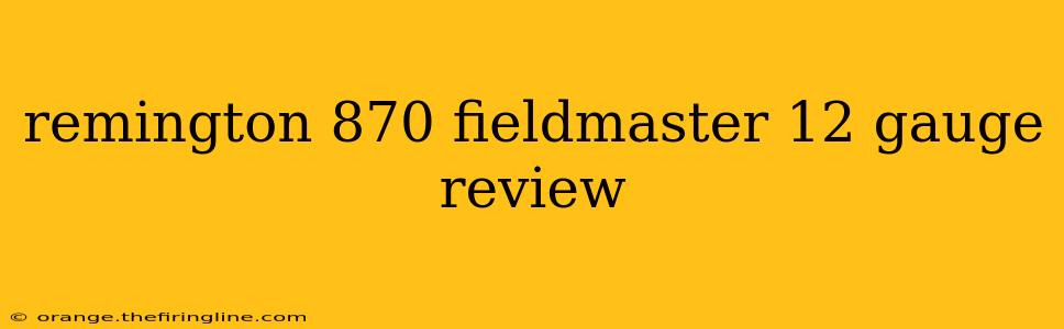 remington 870 fieldmaster 12 gauge review