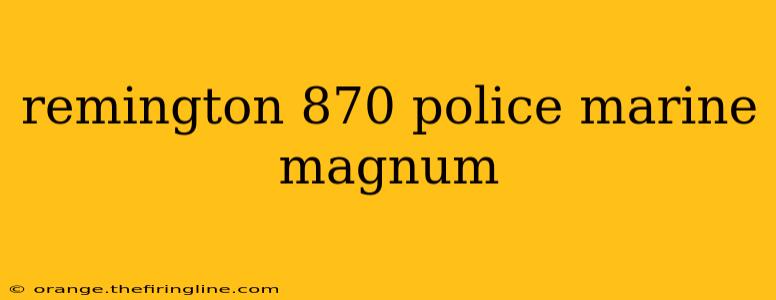 remington 870 police marine magnum