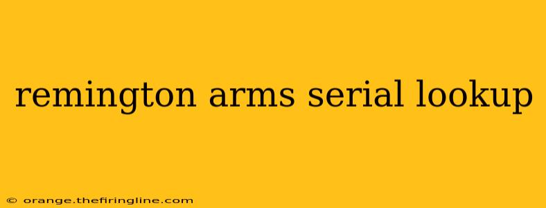 remington arms serial lookup