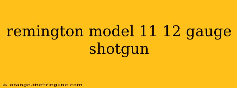 remington model 11 12 gauge shotgun