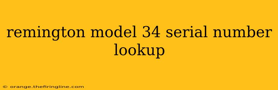 remington model 34 serial number lookup