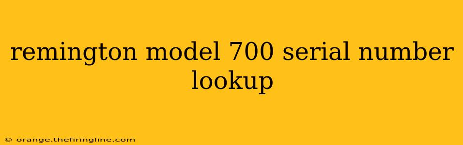 remington model 700 serial number lookup