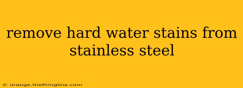 remove hard water stains from stainless steel