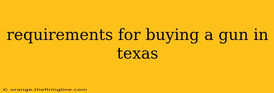 requirements for buying a gun in texas