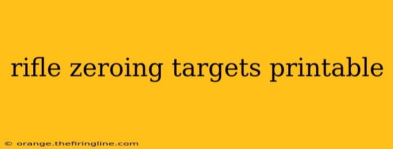 rifle zeroing targets printable