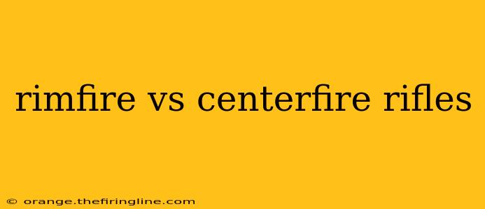 rimfire vs centerfire rifles