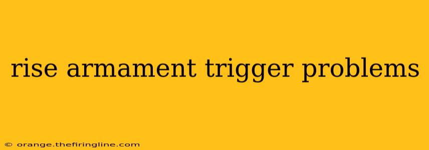 rise armament trigger problems