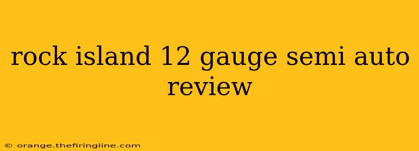 rock island 12 gauge semi auto review