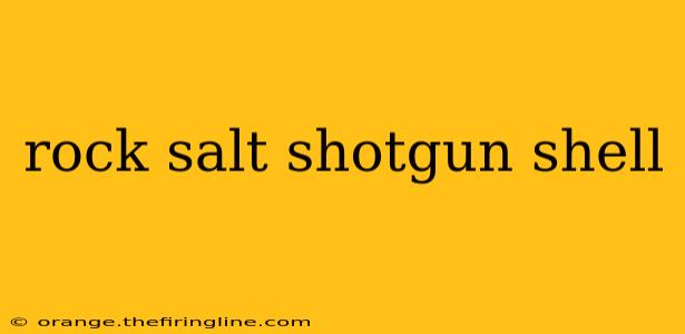 rock salt shotgun shell