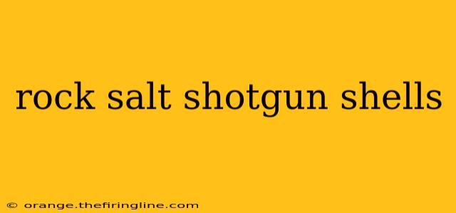 rock salt shotgun shells