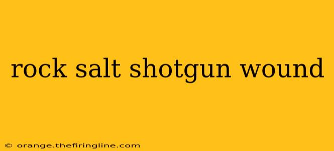 rock salt shotgun wound