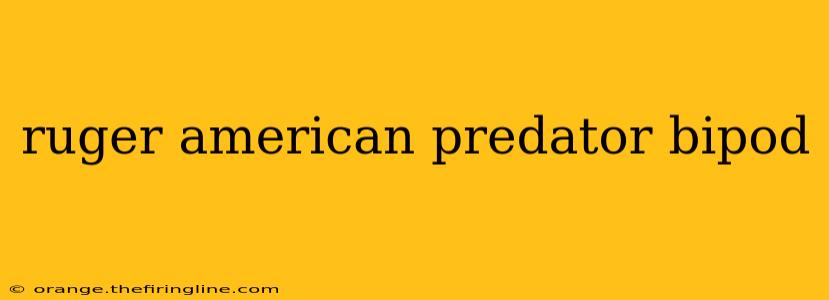 ruger american predator bipod