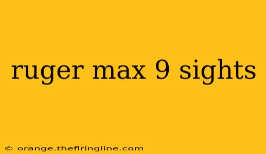 ruger max 9 sights