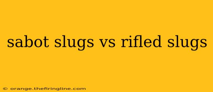 sabot slugs vs rifled slugs