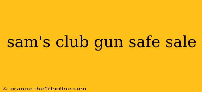 sam's club gun safe sale