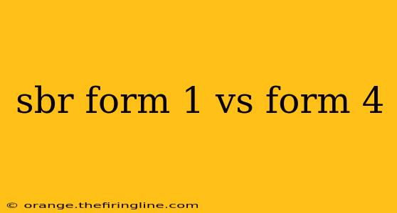 sbr form 1 vs form 4