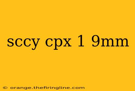 sccy cpx 1 9mm