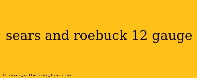 sears and roebuck 12 gauge