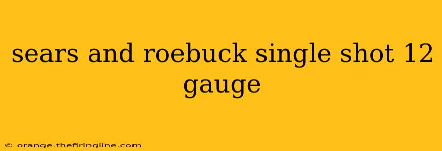 sears and roebuck single shot 12 gauge