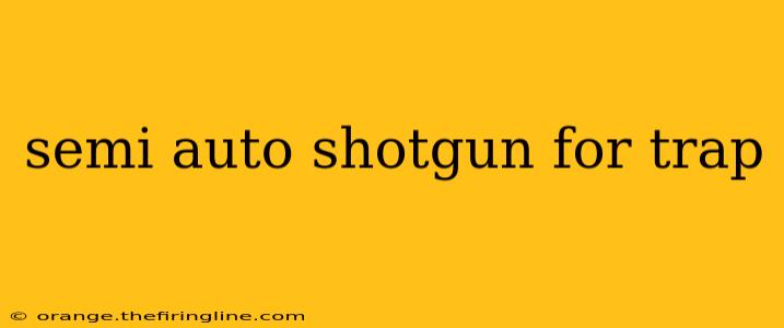 semi auto shotgun for trap