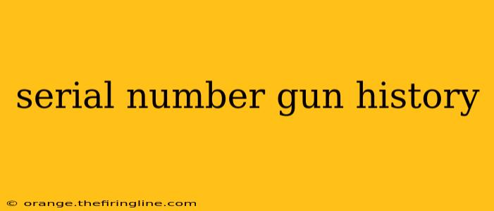 serial number gun history