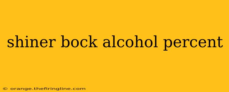 shiner bock alcohol percent