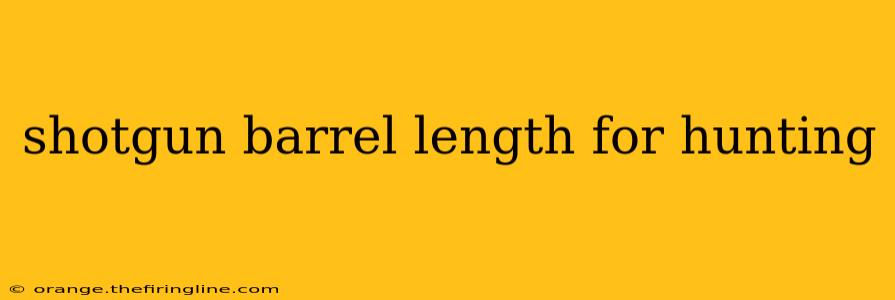 shotgun barrel length for hunting