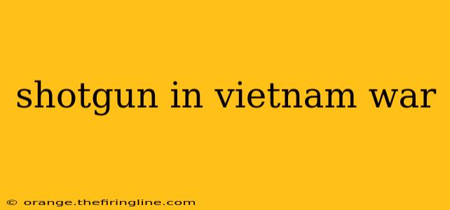 shotgun in vietnam war