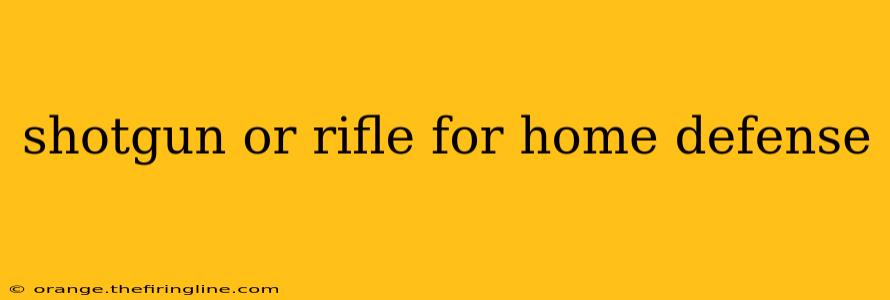 shotgun or rifle for home defense