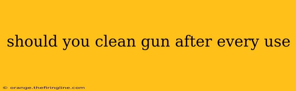 should you clean gun after every use