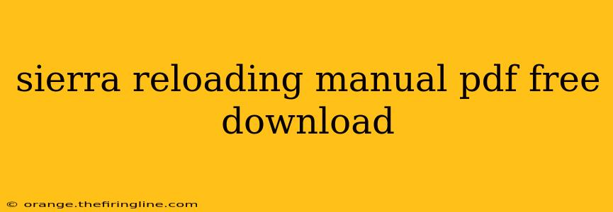 sierra reloading manual pdf free download