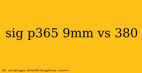 sig p365 9mm vs 380