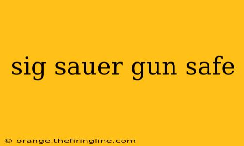 sig sauer gun safe