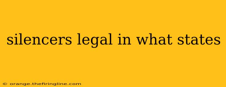 silencers legal in what states