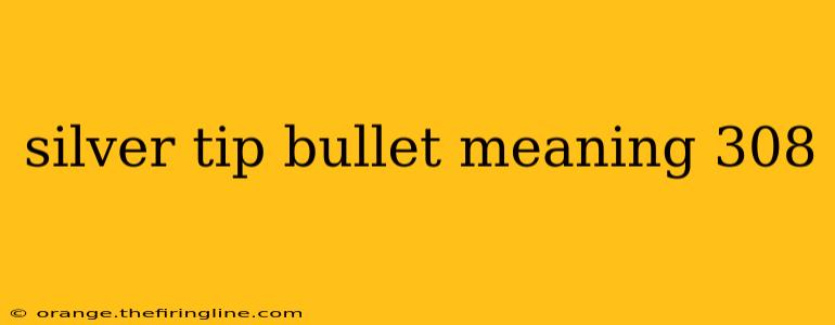 silver tip bullet meaning 308