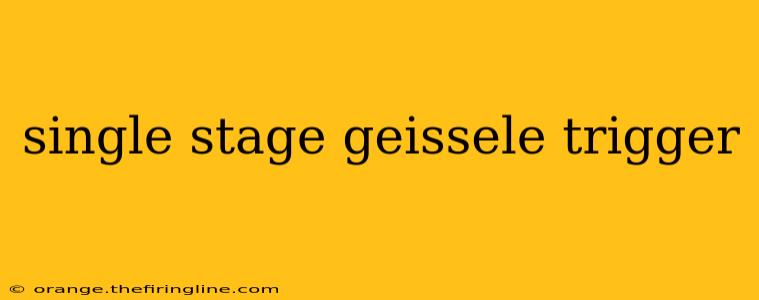 single stage geissele trigger