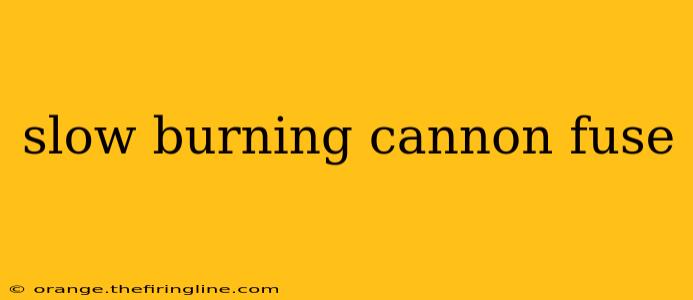 slow burning cannon fuse