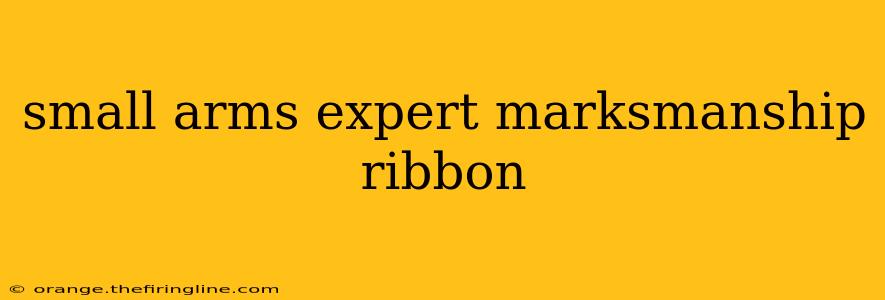 small arms expert marksmanship ribbon