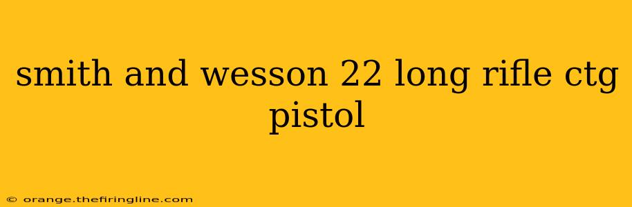 smith and wesson 22 long rifle ctg pistol