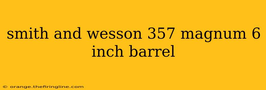 smith and wesson 357 magnum 6 inch barrel