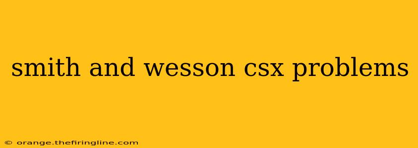 smith and wesson csx problems