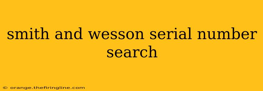 smith and wesson serial number search