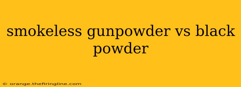 smokeless gunpowder vs black powder