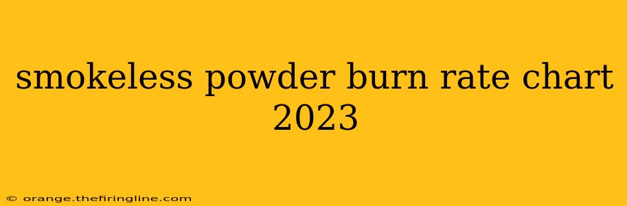 smokeless powder burn rate chart 2023