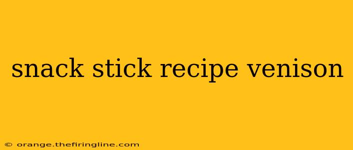 snack stick recipe venison