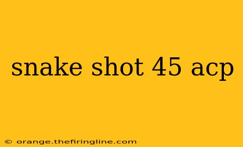 snake shot 45 acp