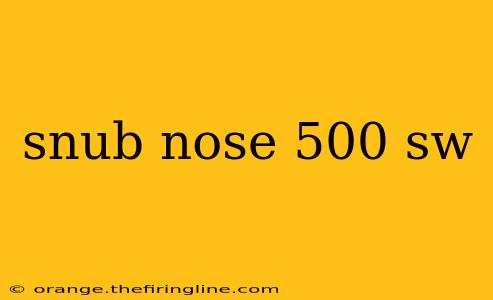 snub nose 500 sw