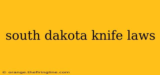 south dakota knife laws