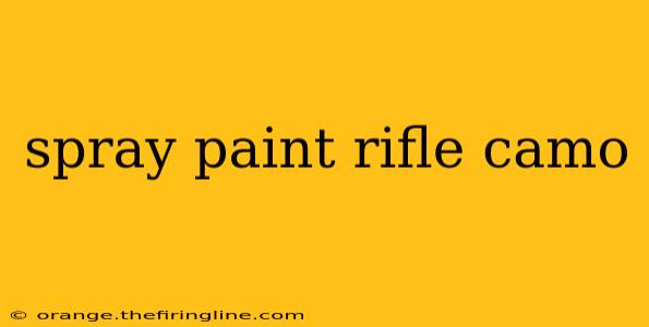 spray paint rifle camo