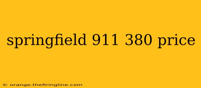 springfield 911 380 price